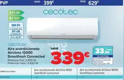 Carrefour CECOTEC Aire acondicionado Airclima 12000 Smartfresh Connected oferta