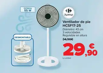 Carrefour Ventilador de pie HCSF17-25 oferta
