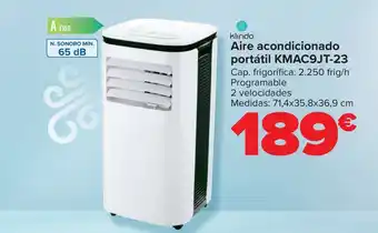 Carrefour KLINDO Aire acondicionado portátil KMAC9JT-23 oferta