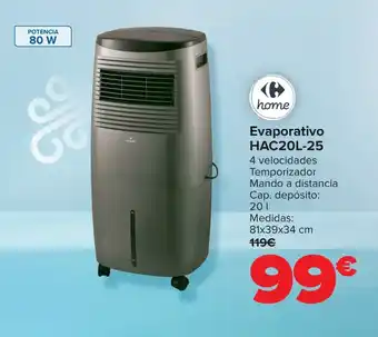 Carrefour Evaporativo HAC20L-25 oferta