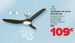 Carrefour KLINDO Ventilador de techo KCLF52-24 oferta