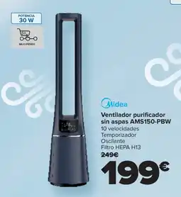 Carrefour MIDEA Ventilador purificador sin aspas AMS150-PBW oferta