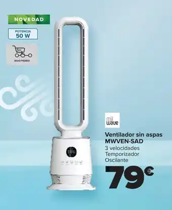Carrefour Ventilador sin aspas MWVEN-SAD oferta