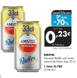 Supermercados Lupa AMSTEL Cerveza Radler con zumo natural de limón oferta