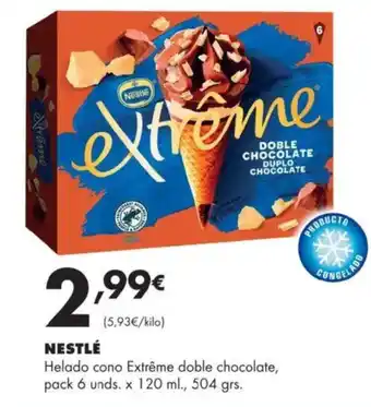 Supermercados Lupa NESTLÉ EXTREME Helado cono doble chocolate oferta