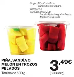 Supercor Piña, sandía o melón en trozos pelados oferta