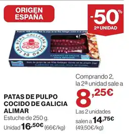 Supercor Patas de pulpo cocido de galicia alimar oferta