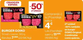 Supercor GOIKO Burger oferta