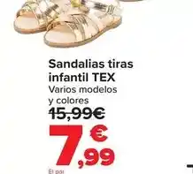 Carrefour Tex - sandalias tiras infantil oferta