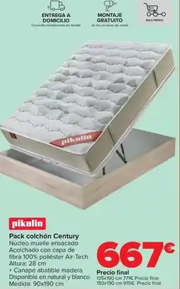 Carrefour Pikolin - pack colchón century oferta