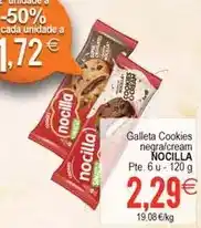 Plenus Supermercados Nocilla - galleta cookies negra/cream oferta