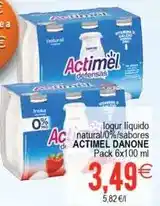 Plenus Supermercados Danone - logur liquido natural oferta