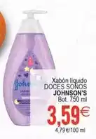 Plenus Supermercados Johnson's - xabón liquido doces sonos oferta