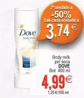 Plenus Supermercados Dove - body milk del seca oferta