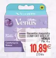 Plenus Supermercados Gillette - recambio maquinina comfort breeze oferta