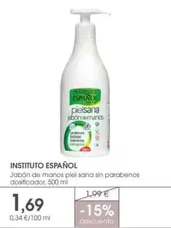 Supermercados Plaza Instituto español - jabon de manos piel sana sin parabenos oferta