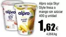 FROIZ Alpro - soja skyr style fresa o mango sin azucar oferta