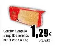 FROIZ Galletas gargallo barquillos rellenos sabor coco oferta