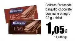 FROIZ Fontaneda - galletas barquillo chocolate con leche o negro oferta
