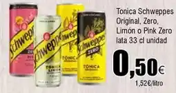FROIZ Schweppes - tonica original, zero, limon o pink zero oferta