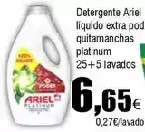 FROIZ Ariel - detergente líquido extra pod quitamanchas platinum oferta
