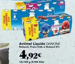 Gadis Danone - actimel liquido natural oferta