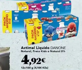 Gadis Danone - actimel liquido natural oferta