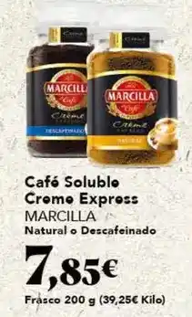 Gadis Marcilla - café soluble creme express oferta