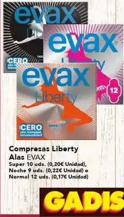 Gadis Evax - compresas liberty alas oferta
