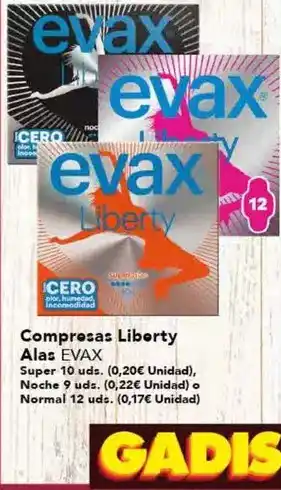 Gadis Evax - compresas liberty alas oferta