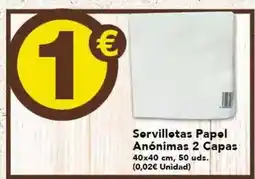 Gadis Servilletas papel anónimas 2 capas oferta
