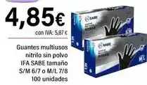 Cash Ifa Ifa sabe - guantes multiusos nitrilo sin polvo tamano s/m/ 6/7 o m/l 7/8 oferta