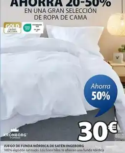 JYSK Kronborg - juego de funda nordica de satén ingeborg oferta
