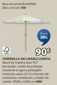 JYSK Sombrilla inclinable lenvig oferta