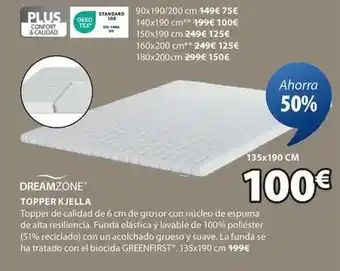 JYSK Plus - topper kjella oferta