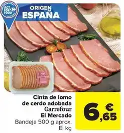 Carrefour Market Carrefour - cinta de lomo de cerdo adobada el mercado oferta