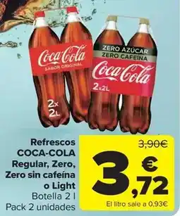 Carrefour Market Coca-cola - refrescos regular, zero, zero sin cafeina o light oferta