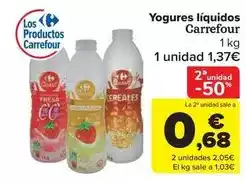 Carrefour Market Carrefour - yogures líquidos oferta