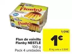 Carrefour Market Nestlé - flan de vainilla flanby oferta