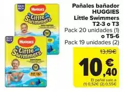 Carrefour Market Huggies - pañales banador little swimmers t2-3 o t3 oferta