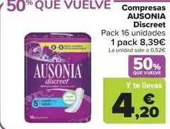 Carrefour Market Ausonia - compresas discreet oferta