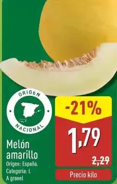 ALDI Melon amarillo oferta
