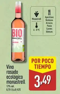 ALDI Vino rosado ecológico monastrell oferta