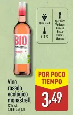 ALDI Vino rosado ecológico monastrell oferta