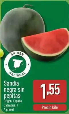 ALDI Sandia negra sin pepitas oferta