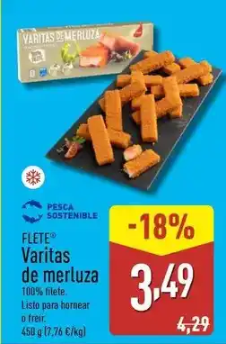 ALDI Flete - varitas de merluza oferta