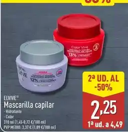 ALDI Elvive - mascarilla capilar oferta