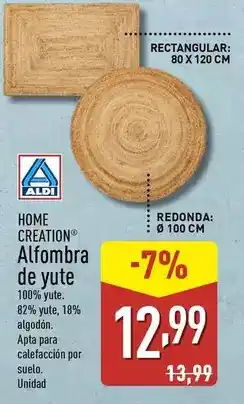 ALDI Home creation - alfombra de yute oferta