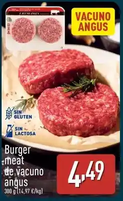 ALDI Burger meat de vacuno angus oferta