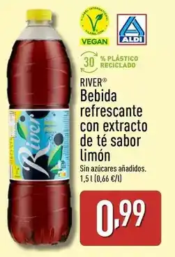 ALDI River - bebida refrescante con extracto de te sabor limon oferta